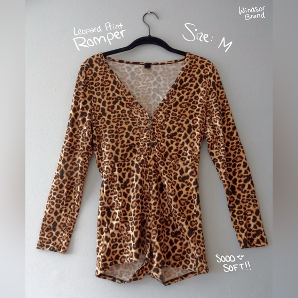 Leopard Print Romper - Picture 1 of 4